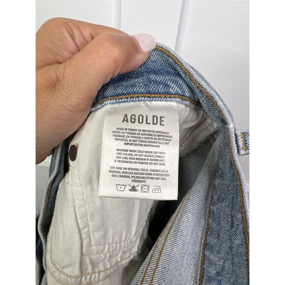 NEW Agolde Merrel Mid Rise Denim Straight Jeans in wash Astray Size: 31 - Picture 6 of 9